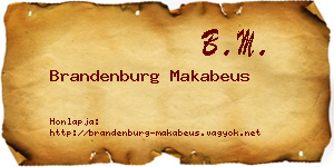 Brandenburg Makabeus névjegykártya